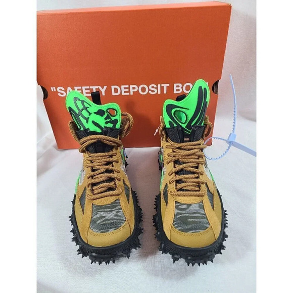 Off White x Nike Air Terra Forma wheat Black brown boot size 6 men's- New in box - Picture 2 of 9